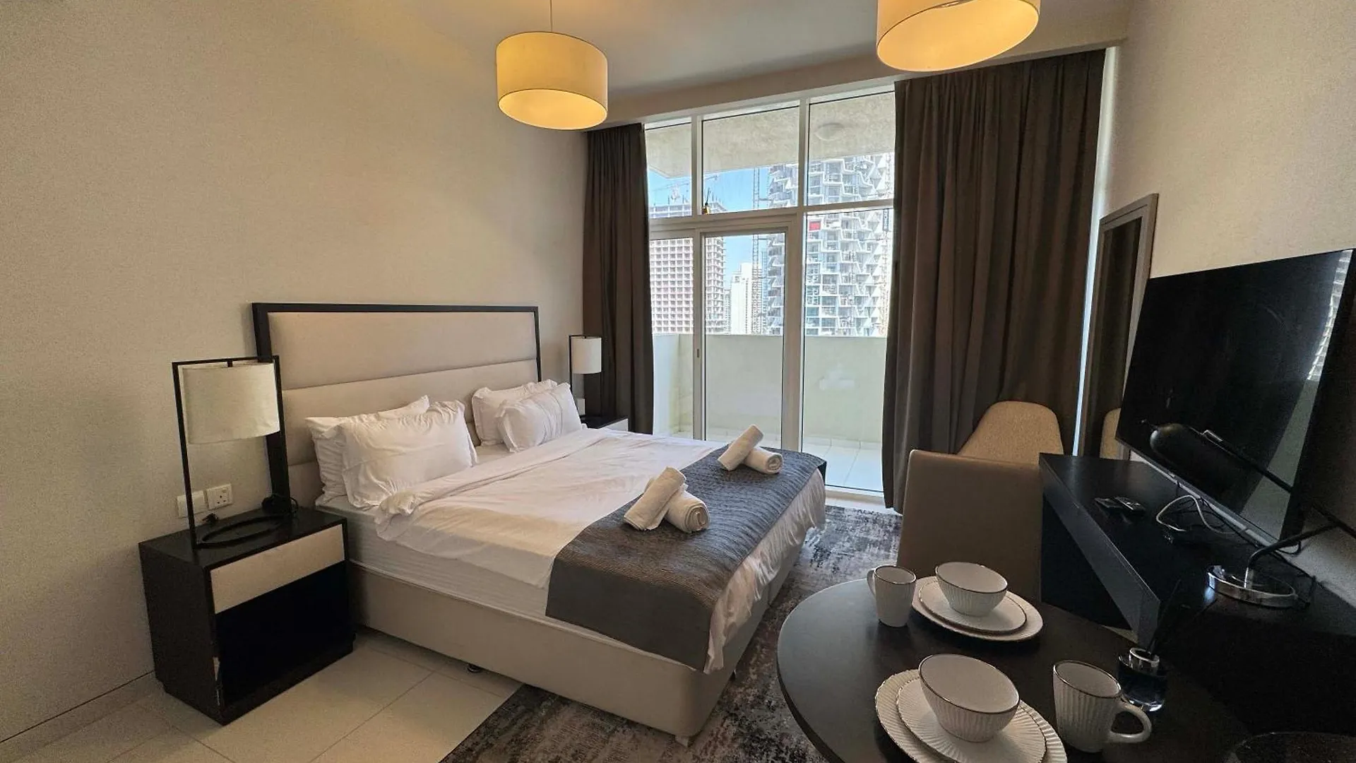 דובאי Trendy & Comfy Studio Getaway 0*,